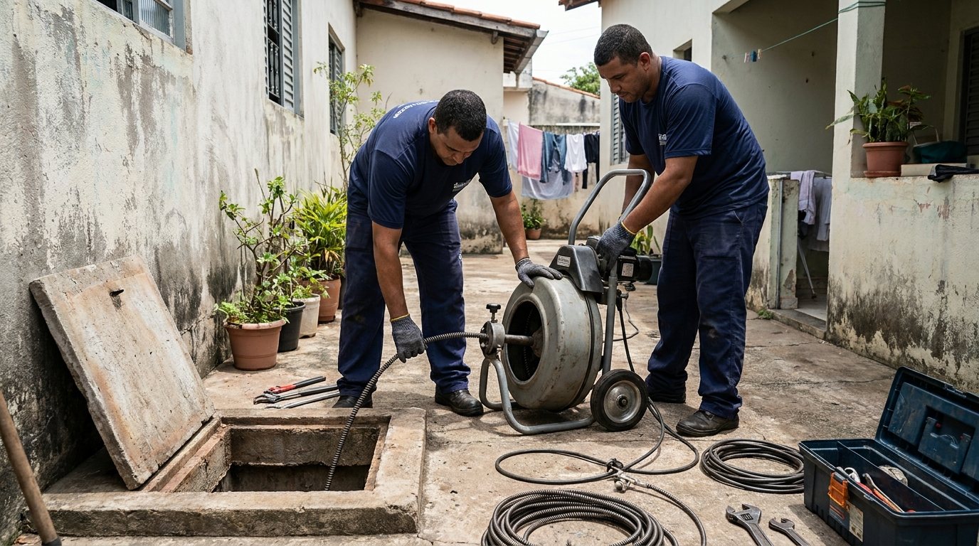 Desentupimento de esgoto em Uberaba-MG