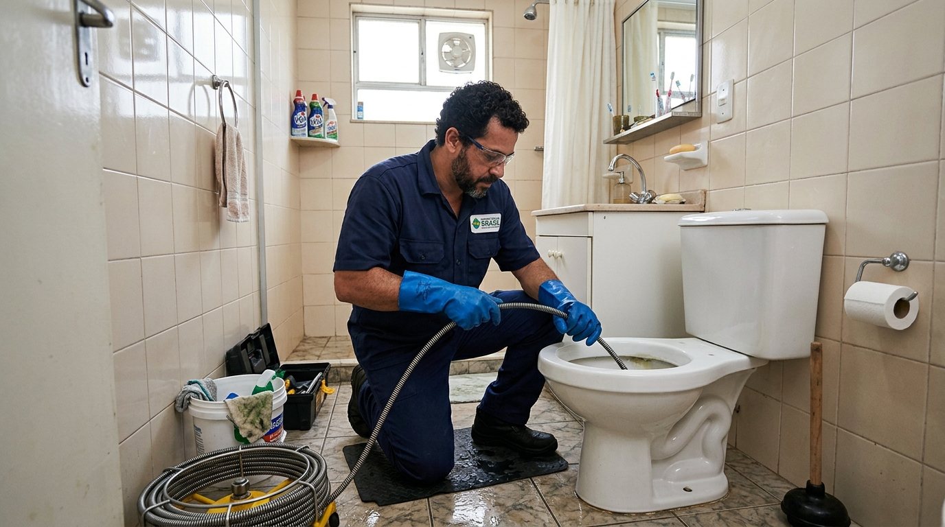 Desentupimento de vaso sanitário em Uberaba-MG
