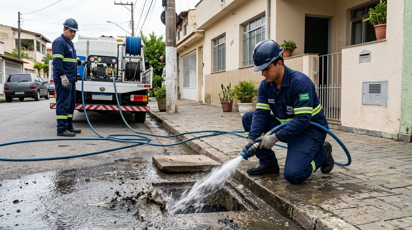 Hidrojateamento de Tubulação