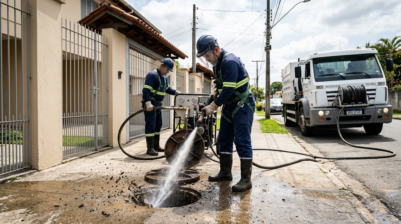 Jateamento hidráulico em Uberaba-MG